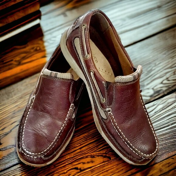 MEN'S G.H. BASS & CO. BARON 2 BOATER SHOES Sz 9 1/2 Wide - Picture 2 of 9